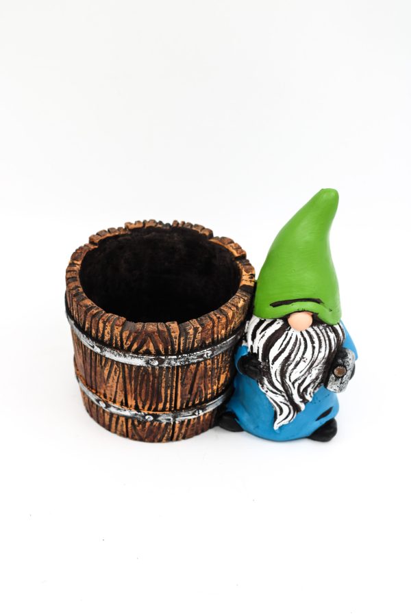 Vaso Anão Balde Madeira (11,5cm)
